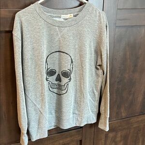 C&C California Heather Gray Skull Sweatshirt